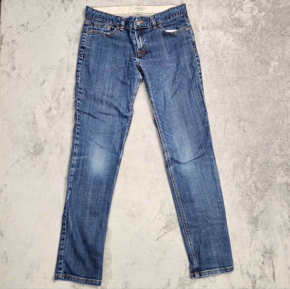 Lands End Jeans Women Size 30 Blue Low Rise Slim Leg Medium Wash   Skinny